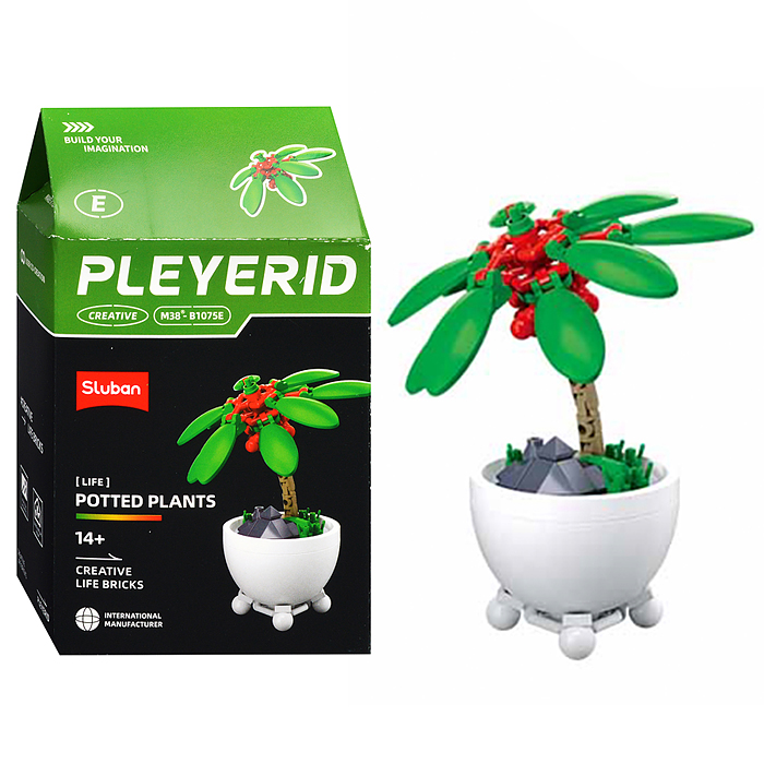 Конструктор M38-B1075 "Пальмы в горшочках" (упак. 6шт.) в коробке