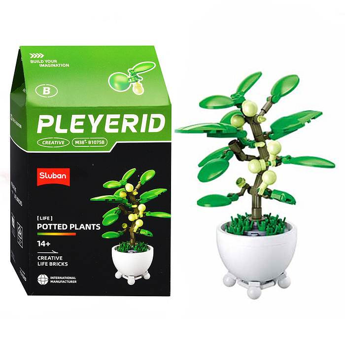 Конструктор M38-B1075 "Пальмы в горшочках" (упак. 6шт.) в коробке