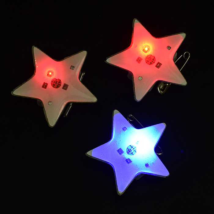 Фото к товару Значок 00-2894 "Звездочка" с подсветкой Значок 00-2894 "Звездочка" с подсветкой