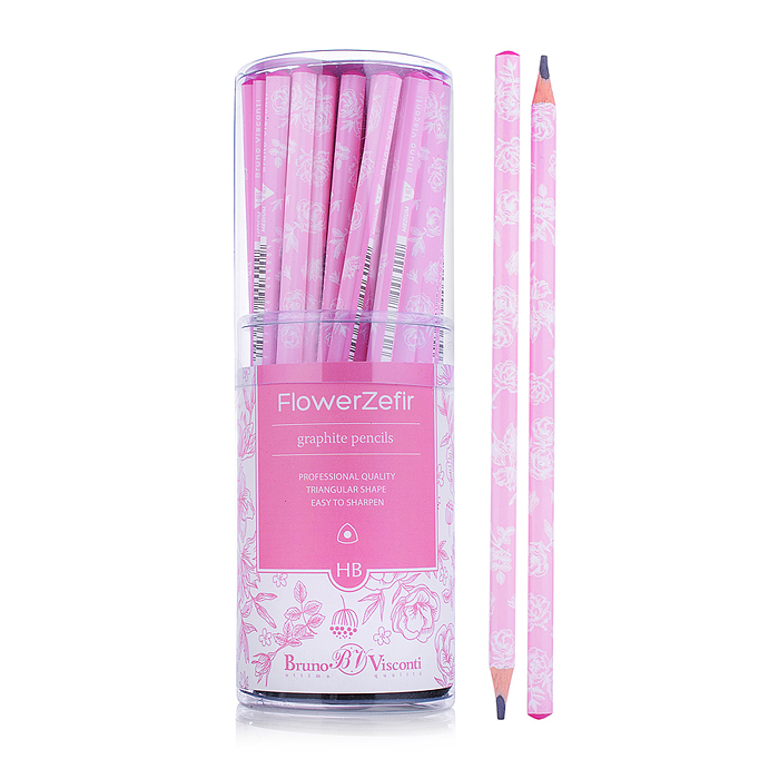 Карандаш чернографитный "FlowerZefir. Rosa" НВ