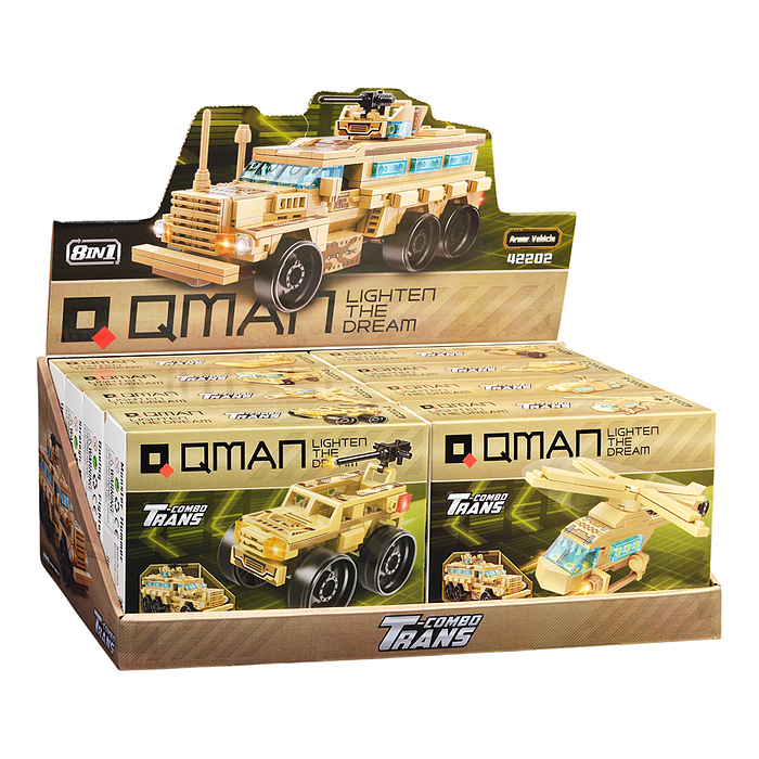 Фото к товару Конструктор 42202 8-в-1 "Бронированная боевая машина" в коробке Конструктор 42202 8-в-1 "Бронированная боевая машина" в коробке