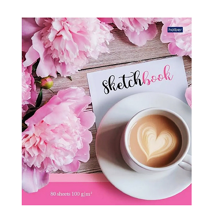 Тетрадь 80л. "Premium. Нежные пионы" SketchBook А5ф Тетрадь 80л. "Premium. Нежные пионы" SketchBook А5ф