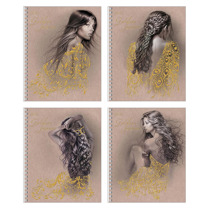 Тетрадь 48л клетка "Golden lady" А5ф Тетрадь 48л клетка "Golden lady" А5ф