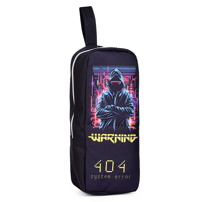 Пенал "Cyber" 21x9x6 см, прямоугольный вертикальный для 60 предметов, плотный износостойкий