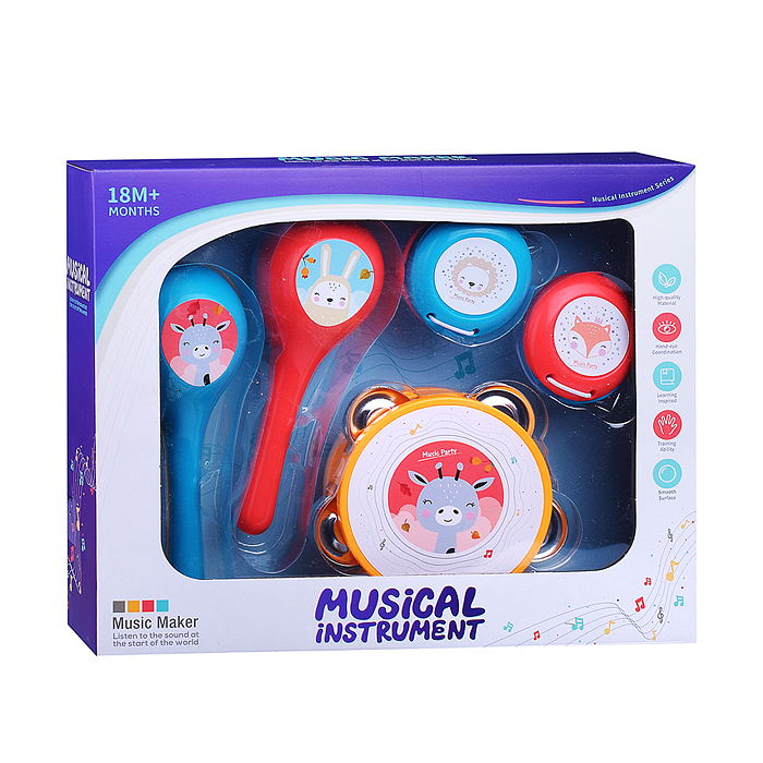 Фото к товару Набор инструментов 3601E "Веселая мелодия" в коробке Набор инструментов 3601E "Веселая мелодия" в коробке
