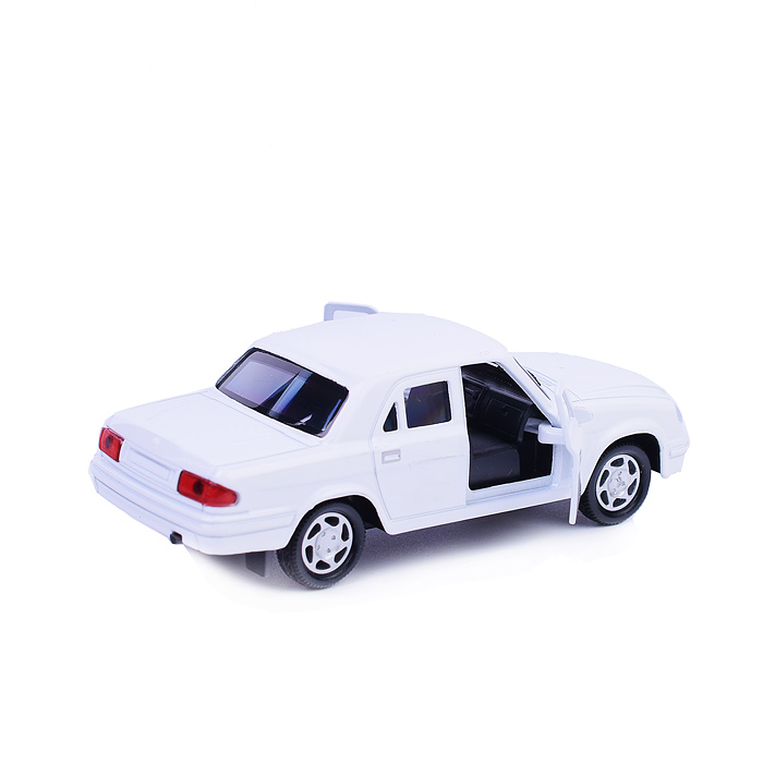Машина металл ГАЗ -31105 «Волга» 12 см, (двери, багаж, белый) инерц, в коробке 