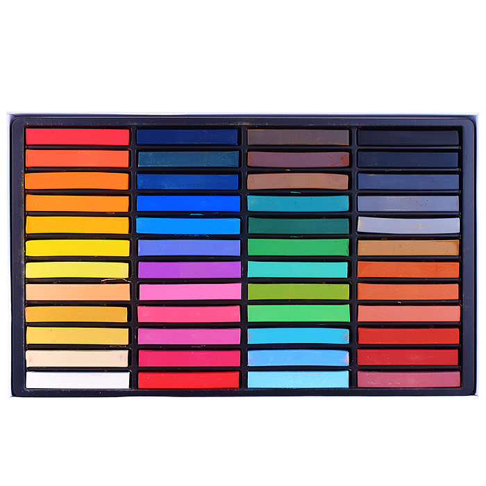 Пастель сухая художественная мягкая 48 цветов, квадратное сечение 65x10 мм