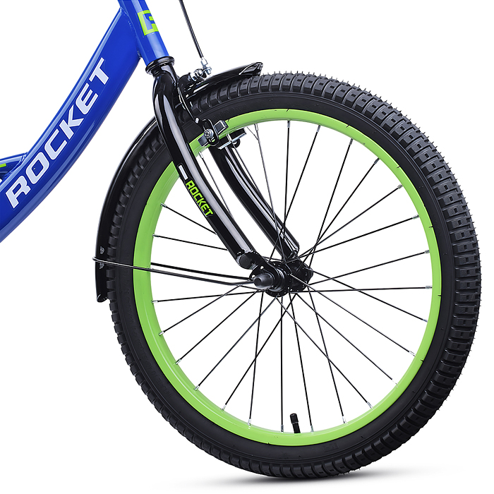 Фото к товару Велосипед 20" Rocket Gem, цвет синий/зеленый Велосипед 20" Rocket Gem, цвет синий/зеленый