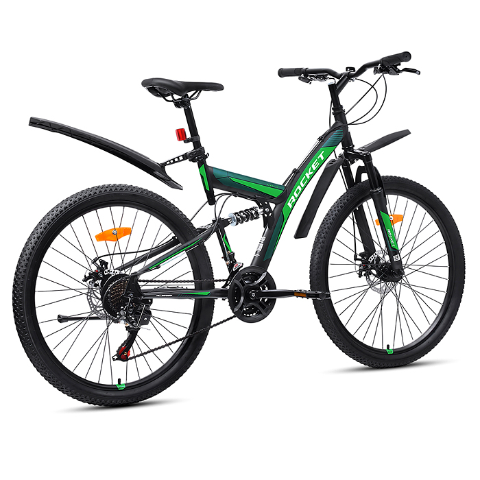 Фото к товару Велосипед 26" Rocket Azkar, цвет зеленый, размер 18" Велосипед 26" Rocket Azkar, цвет зеленый, размер 18"