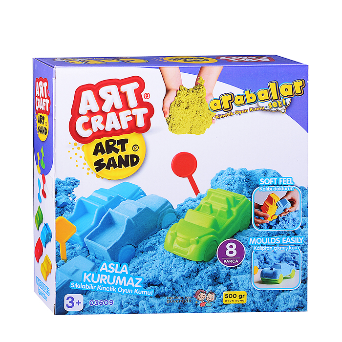 Набор кинетический песок Автогонки, 500г