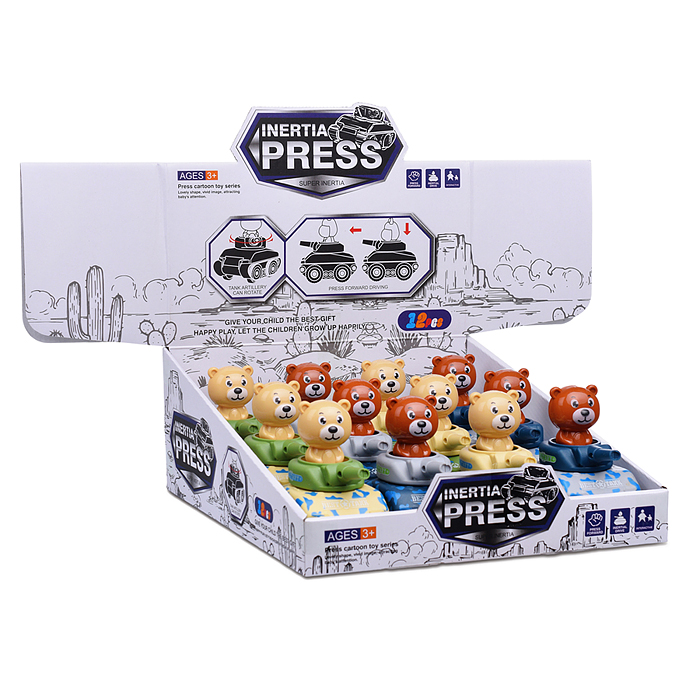 Танк 819-1 с мишкой, в ассортименте, в коробке