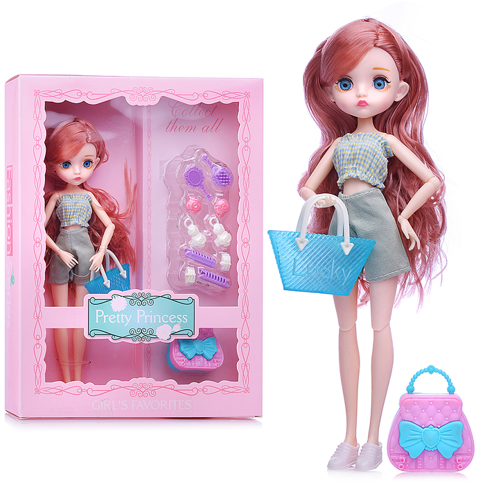 Кукла PS2106-4 "Настенька" с аксессуарами, в коробке