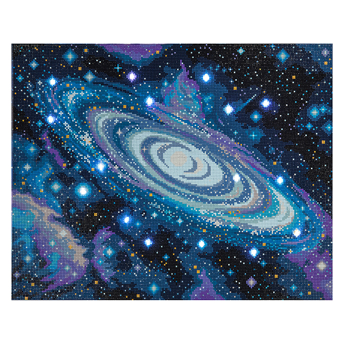 Фото к товару Кристальная (алмазная) мозаика на подрамнике "Звёзды Галактики" (со светодиодами) 50х40 см Кристальная (алмазная) мозаика на подрамнике "Звёзды Галактики" (со светодиодами) 50х40 см