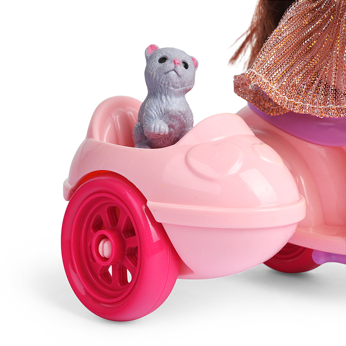 Кукла 91035-A "Лидочка в мини путешествии с питомцами" с аксессуарами, в коробке