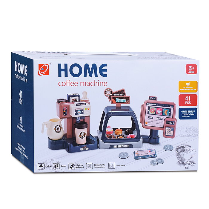 Игровой набор супермаркет 668-95 "Кофейня" (41 предмет) в коробке