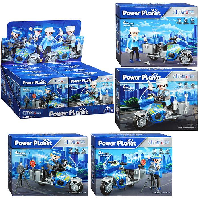 Конструктор QL888-55 "Городская полиция. Мото" в коробке Конструктор QL888-55 "Городская полиция. Мото" в коробке