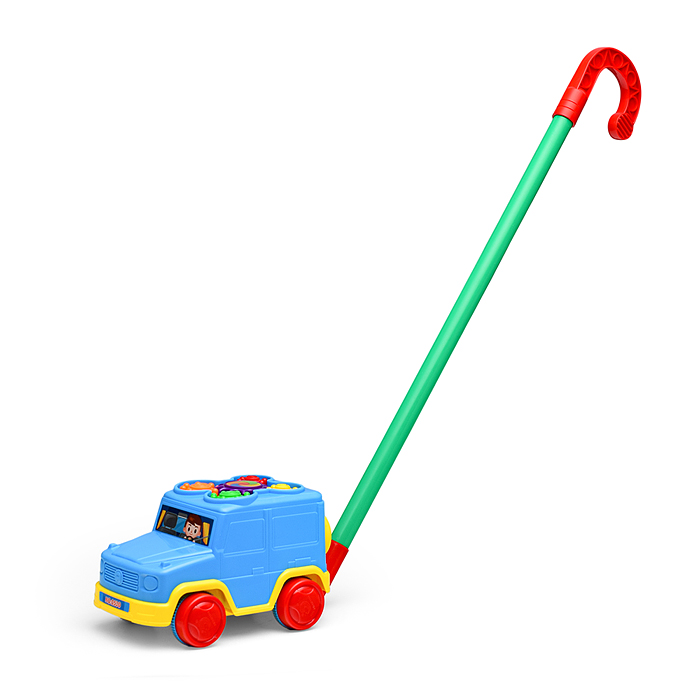 Фото к товару Каталка 530 "Машинка" музыкальная, в пакете Каталка 530 "Машинка" музыкальная, в пакете