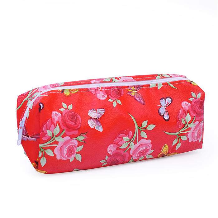 Пенал-косметичка Rose, 19х7х4 см, на молнии, ПВХ, ассорти 6 дизайнов, ОПП-упаковка