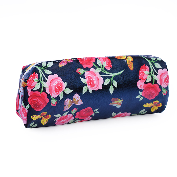 Пенал-косметичка Rose, 19х7х4 см, на молнии, ПВХ, ассорти 6 дизайнов, ОПП-упаковка