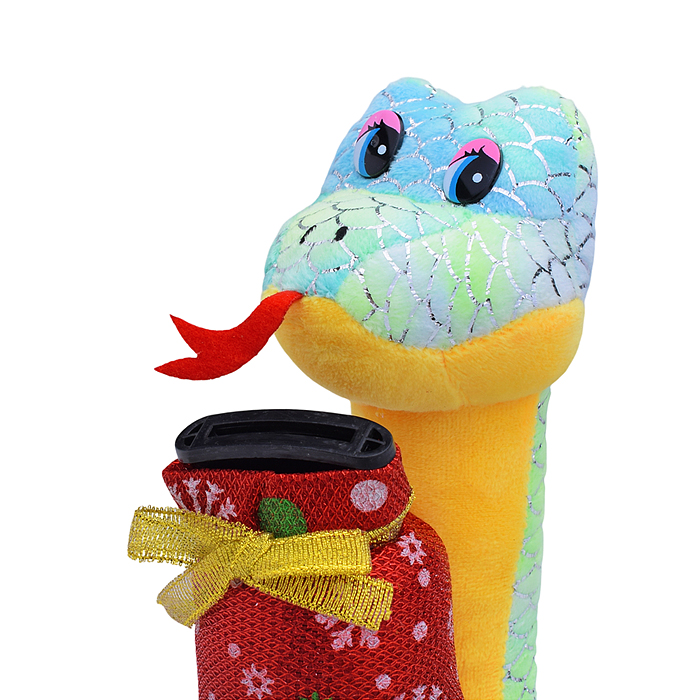 Мягкая игрушка S2148 "Змея с копилкой", русская песенка