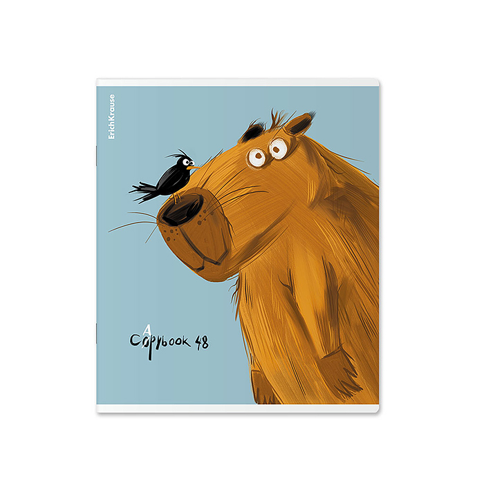 Фото к товару Тетрадь 48 л. клетка, "Happy Capy" Тетрадь 48 л. клетка, "Happy Capy"