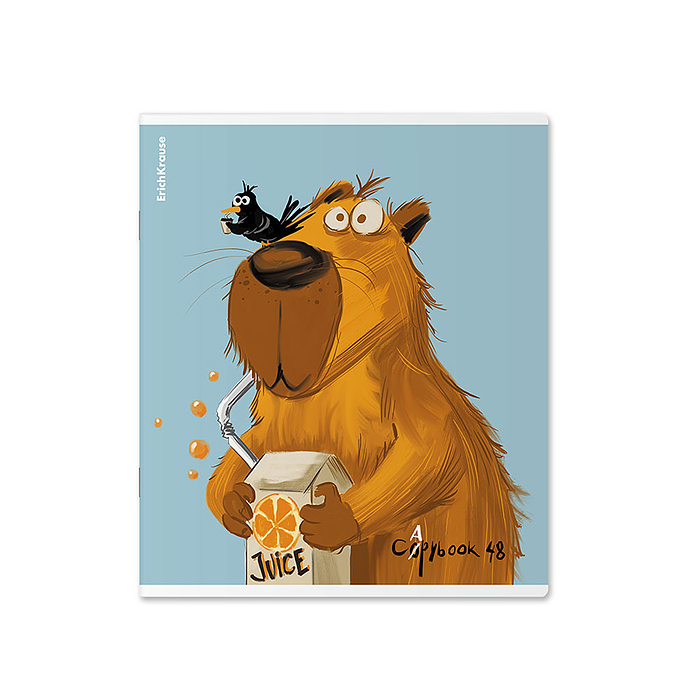 Фото к товару Тетрадь 48 л. клетка, "Happy Capy" Тетрадь 48 л. клетка, "Happy Capy"