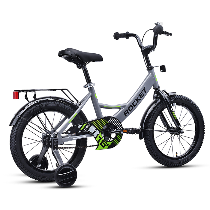 Фото к товару Велосипед 16" Rocket Gem, цвет серый Велосипед 16" Rocket Gem, цвет серый