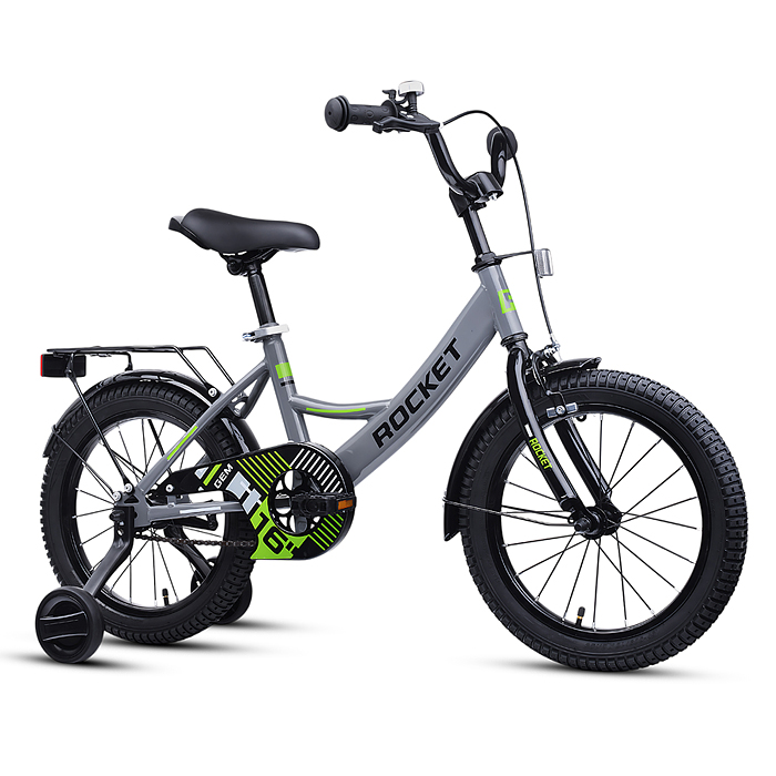 Фото к товару Велосипед 16" Rocket Gem, цвет серый Велосипед 16" Rocket Gem, цвет серый