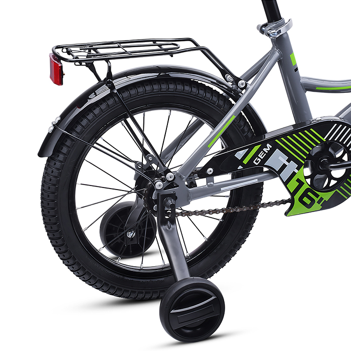 Фото к товару Велосипед 16" Rocket Gem, цвет серый Велосипед 16" Rocket Gem, цвет серый