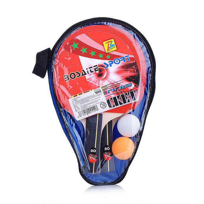 Фото к товару Набор для настольного тенниса 00-5755 (2 ракетки, 2 шарика) в сумке Набор для настольного тенниса 00-5755 (2 ракетки, 2 шарика) в сумке