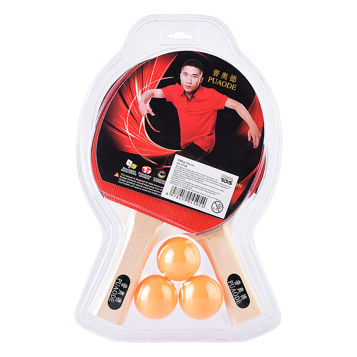Набор для настольного тенниса 00-5708 (2 ракетки, 3 мяча) на блистере