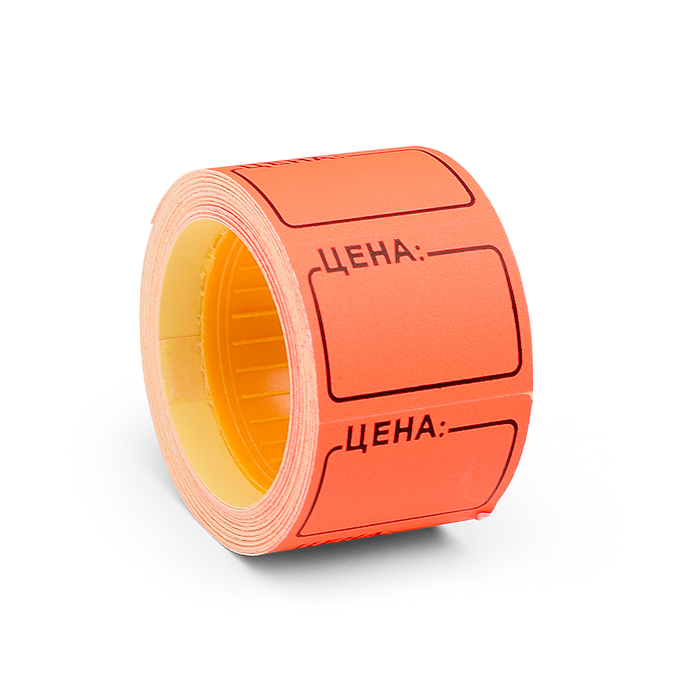 Этикетка "Цена" 35x25 мм, красная, 200 шт в рулоне Этикетка "Цена" 35x25 мм, красная, 200 шт в рулоне