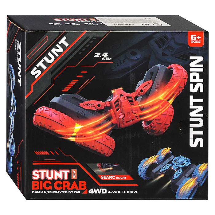Фото к товару Машина JD155-5A "Stunt big crab" р/у, 27 MHz, в коробке Машина JD155-5A "Stunt big crab" р/у, 27 MHz, в коробке