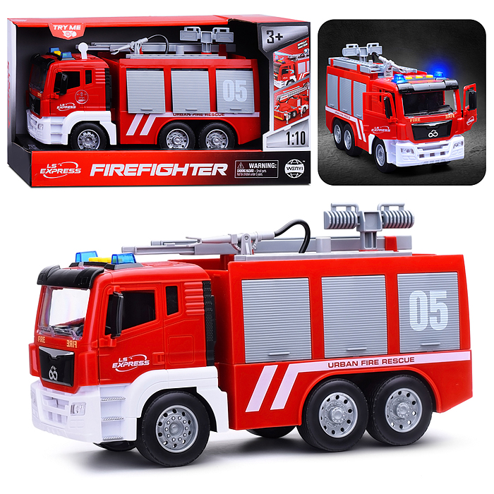 Машина WY1124A "Пожарная автоцистерна" 1:10 (свет, звук) в коробке Машина WY1124A "Пожарная автоцистерна" 1:10 (свет, звук) в коробке