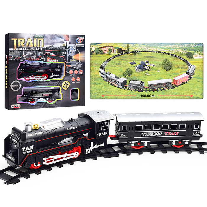 Железная дорога JHX6333 "Train electric steam-2" в коробке