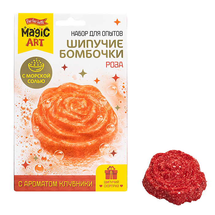 Фото к товару Набор для опытов "Шипучие бомбочки. Роза" Набор для опытов "Шипучие бомбочки. Роза"