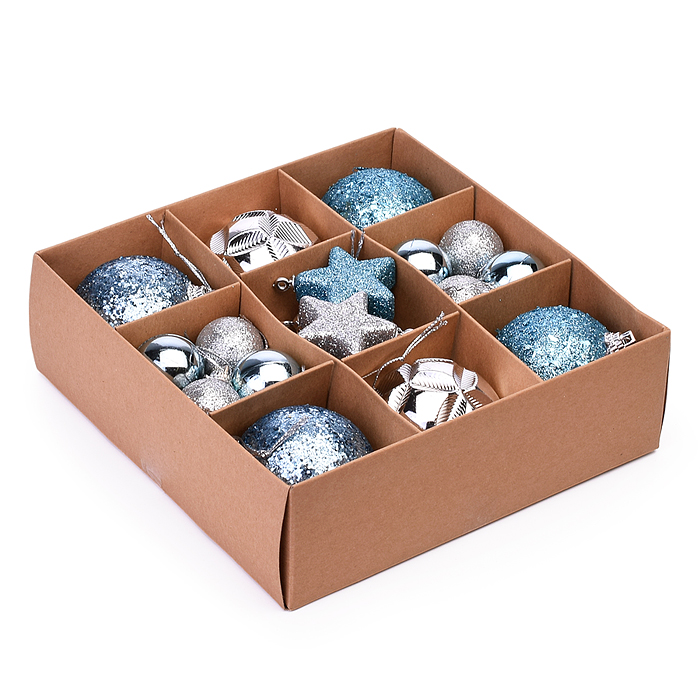 Фото к товару Набор новогодних украшений S2006 "Шарики и звездочки" 3-6см*30шт Набор новогодних украшений S2006 "Шарики и звездочки" 3-6см*30шт