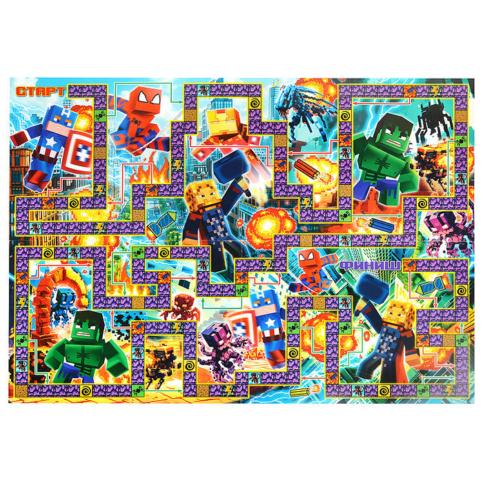 Настольная игра-ходилка "По мотивам Minecraft"