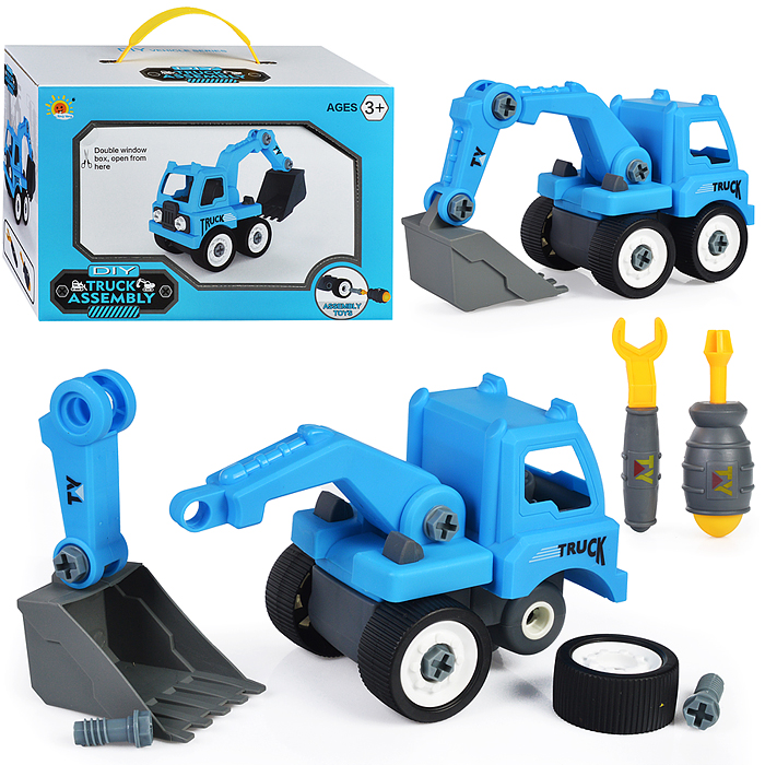 Конструктор 0591-10 "Экскаватор" с отверткой, в коробке Конструктор 0591-10 "Экскаватор" с отверткой, в коробке