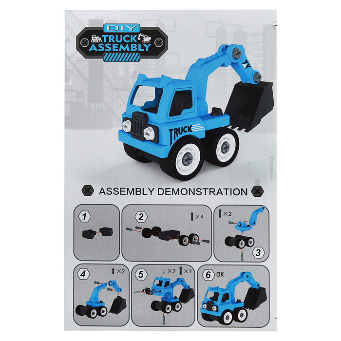 Фото к товару Конструктор 0591-10 "Экскаватор" с отверткой, в коробке Конструктор 0591-10 "Экскаватор" с отверткой, в коробке