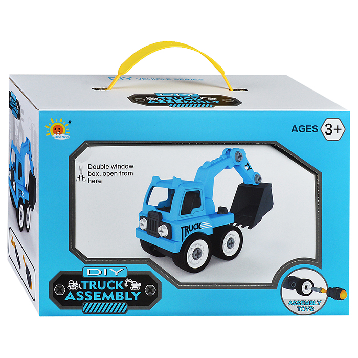 Фото к товару Конструктор 0591-10 "Экскаватор" с отверткой, в коробке Конструктор 0591-10 "Экскаватор" с отверткой, в коробке