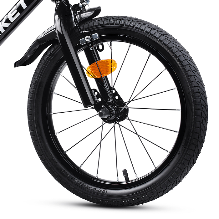 Фото к товару Велосипед 16" Rocket First, цвет черный Велосипед 16" Rocket First, цвет черный