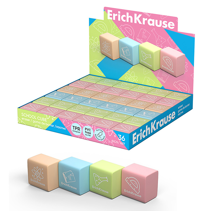 Ластик School cube (в коробке по 36 шт.) Ластик School cube (в коробке по 36 шт.)