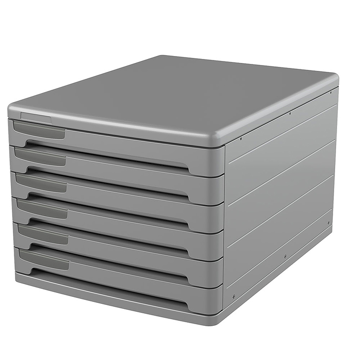 Файл-кабинет 6-секционный пластиковый Classic, серый Файл-кабинет 6-секционный пластиковый Classic, серый