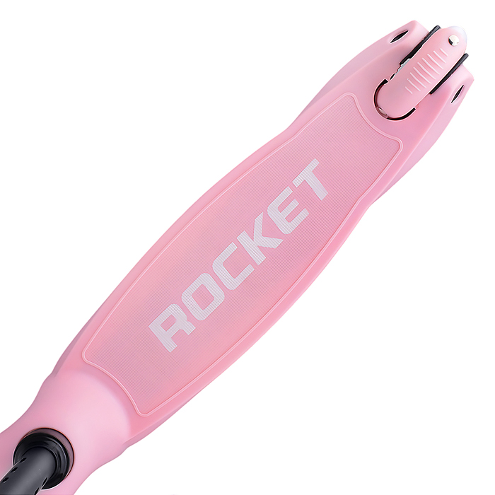 Фото к товару Самокат 3-х колесный ROCKET,колеса PU со светом, светящаяся стойка, ABEC 7, розовый Самокат 3-х колесный ROCKET,колеса PU со светом, светящаяся стойка, ABEC 7, розовый