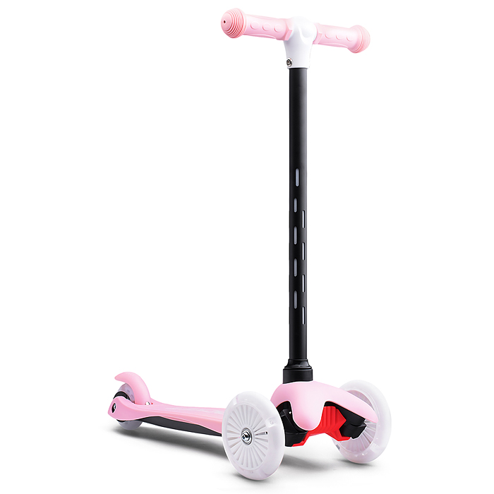 Фото к товару Самокат 3-х колесный ROCKET,колеса PU со светом, светящаяся стойка, ABEC 7, розовый Самокат 3-х колесный ROCKET,колеса PU со светом, светящаяся стойка, ABEC 7, розовый