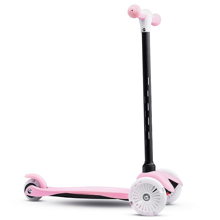 Фото к товару Самокат 3-х колесный ROCKET,колеса PU со светом, светящаяся стойка, ABEC 7, розовый Самокат 3-х колесный ROCKET,колеса PU со светом, светящаяся стойка, ABEC 7, розовый