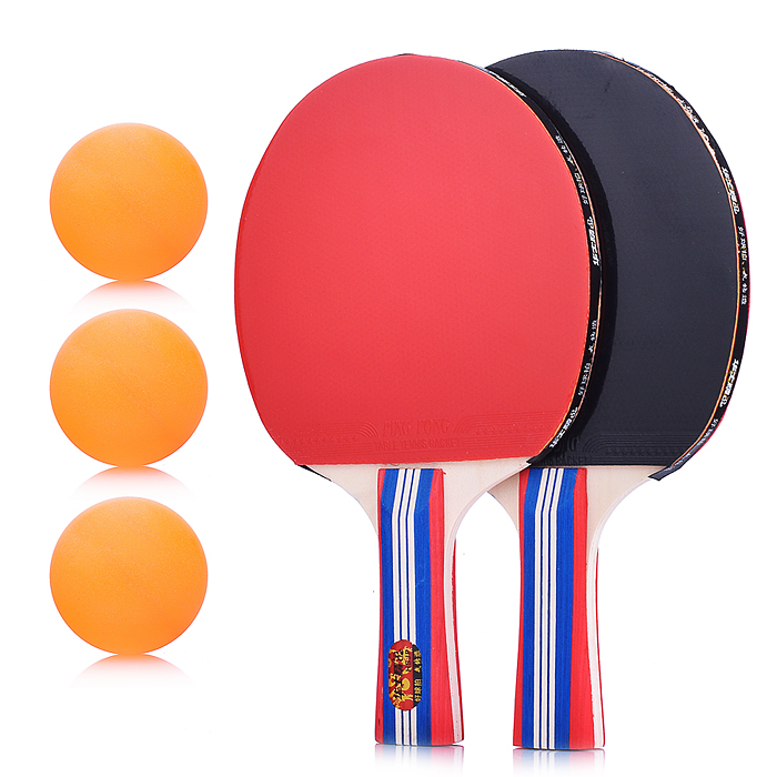 Набор для настольного тенниса 00-5676 "Huashi 617" (2 ракетки, 3 мяча) в сумке