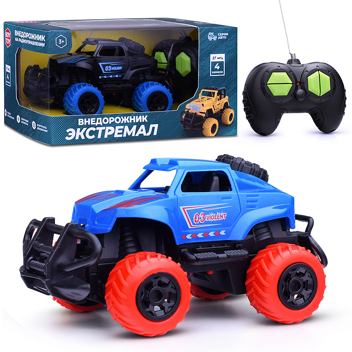 Машина BT0020-3 "Внедорожник Экстремал-3" р/у, 27 MHz, в коробке
