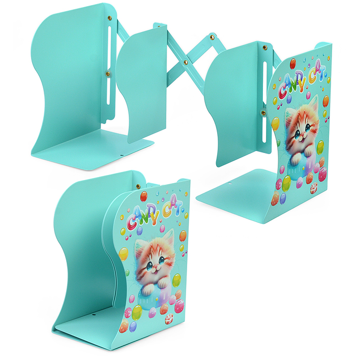 Подставка для учебников и книг "Candy Cat" 19x14,7x9 см, металлическая, телескопическая, ок Подставка для учебников и книг "Candy Cat" 19x14,7x9 см, металлическая, телескопическая, ок